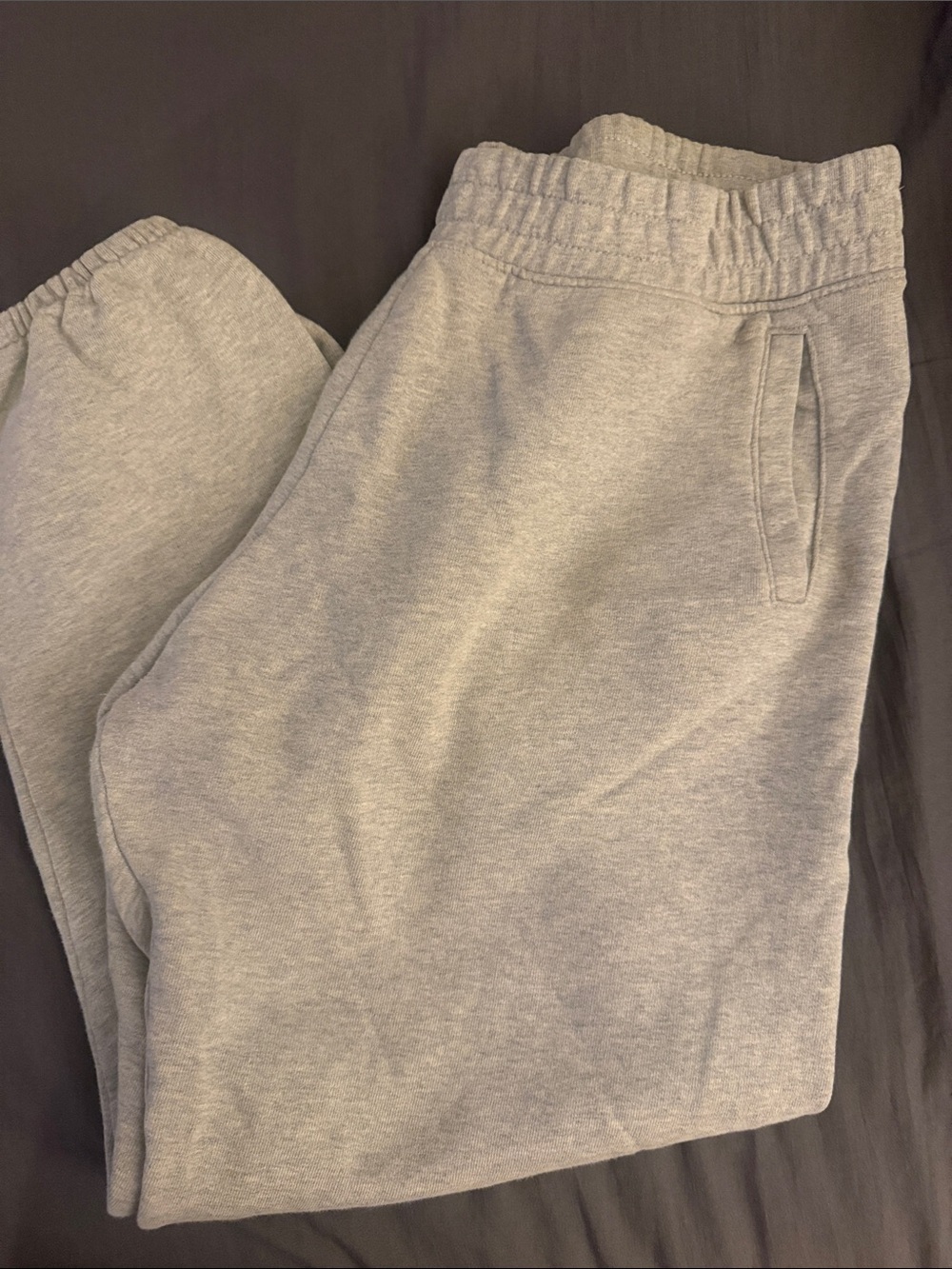 aerie Light Gray Cozy Track Joggers